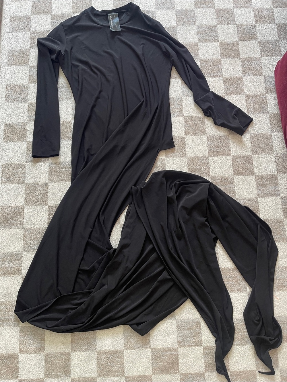 Women's Black Long Sleeve Top — Special Piece (see description)